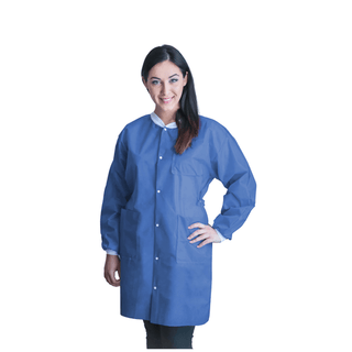 DUKAL UNIPACK PERSONAL PROTECTION - FitMe Lab Coats, XX-Large, Medical Blue, 10/bg | Quantity - 1x BG
