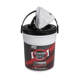 ESSITY TORK SHOPMAX WET WIPES - Wet Wipes, Multi-Surface Bucket, 1-Ply, White, 11.8" x 8.7", 72 sht/bucket, 4 bucket/cs  | Quantity - 1x CS