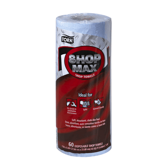 ESSITY TORK ADVANCED SHOPMAX WIPER 450 - ShopMax Wiper, Roll Towel, Advanced, Blue, 1-Ply, 47ft, 60 sht/rl, 30 rl/cs (24 cs/plt) | Quantity - 1x CS