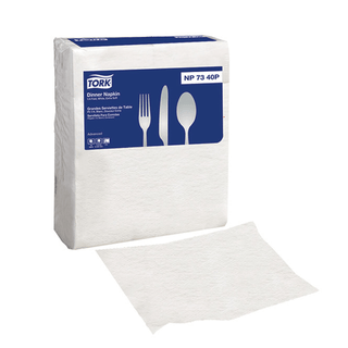 ESSITY TORK NAPKINS - Beverage Napkin, Universal, White, 1-Ply, Embossed, 9.4" x 9.4", 500/pk, 8 pk/cs (110 cs/plt) | Quantity - 1x CS