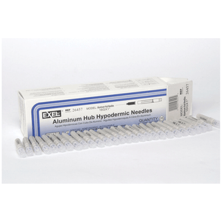 EXEL ALUMINUM HUB NEEDLES - Aluminum Hub Hypodermic Needle, 16G x 1", 100/bx, 10 bx/cs, FOR VETERINARY USE ONLY | Quantity - 1x CS