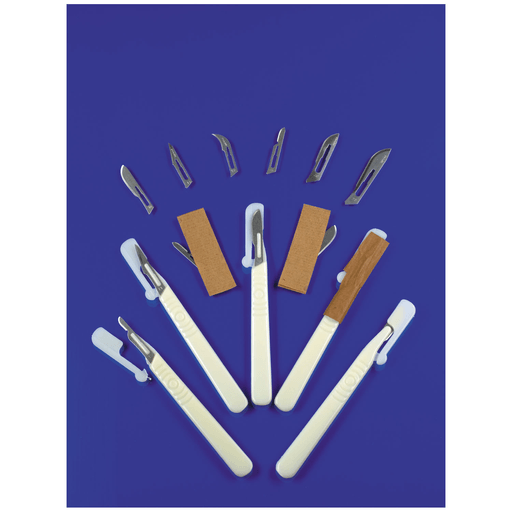 EXEL DISPOSABLE SCALPELSScalpel, Stainless Steel Blade, Size 22, 10/bx, 10 bx/cs | Quantity - 1x CS