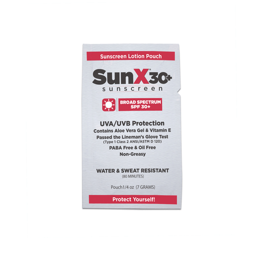 FIRST AID ONLY/ACME UNITED SUNX SUNSCREENSunX30 Sunscreen Lotion Packets, 300/bx (DROP SHIP ONLY$150 Minimum Order) | Quantity - 1x BX