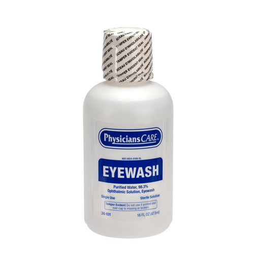 FIRST AID ONLY/ACME UNITED REFILL ITEMS FOR KITSEyewash Station, Single 16oz Screw Cap Bottle , 6/cs (DROP SHIP ONLY$150 Minimum Order) | Quantity - 1x CS
