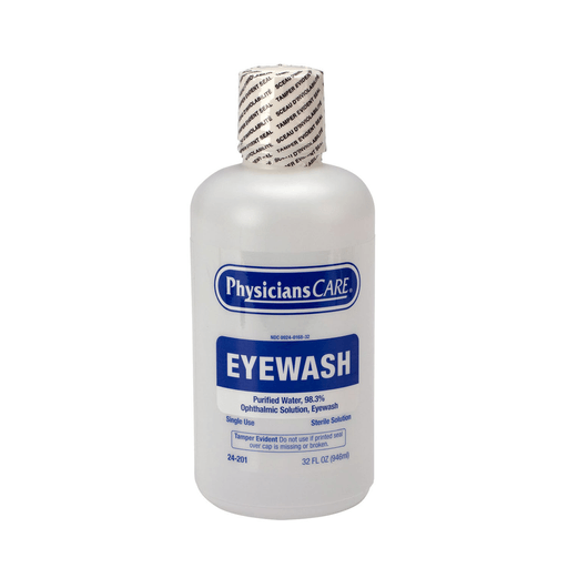 FIRST AID ONLY/ACME UNITED REFILL ITEMS FOR KITSEyewash Station, Single 32oz Screw Cap Bottle , 6/cs (DROP SHIP ONLY$150 Minimum Order) | Quantity - 1x CS