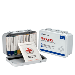 FIRST AID ONLY/ACME UNITED 10 PERSON ANSI Z308, 1-2009 COMPLIANT KITS - First Aid Kit, 10 Unit, Metal Case (DROP SHIP ONLY - $150 Minimum Order) | Quantity - 1x EA