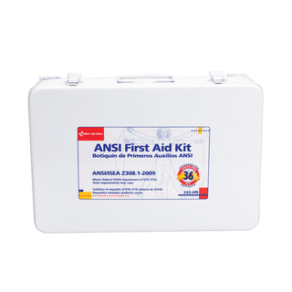 FIRST AID ONLY/ACME UNITED 36 UNIT (75 PERSON)  ANSI Z308, 1-2009 COMPLIANT KITS - First Aid Kit, 36 Unit, Metal Case (DROP SHIP ONLY - $150 Minimum Order) | Quantity - 1x EA