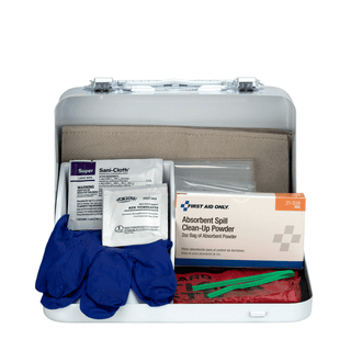 FIRST AID ONLY/ACME UNITED SPILL CLEAN UP KITBBP Spill Clean Up Kit, Metal Case (DROP SHIP ONLY$150 Minimum Order) | Quantity - 1x EA