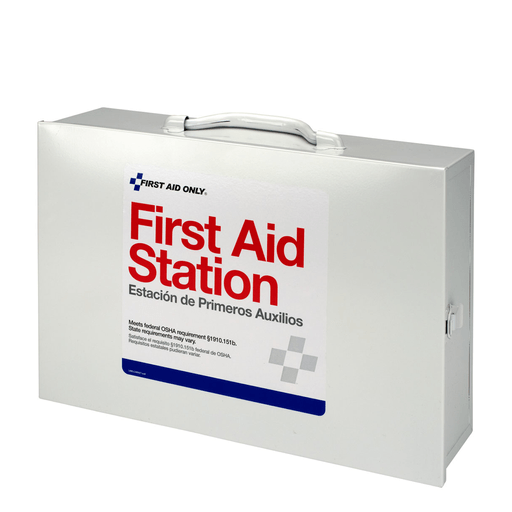 FIRST AID ONLY/ACME UNITED FIRST AID STATION - 2 SHELF - 2 Shelf First Aid Metal Cabinet, Custom Logo , 10/cs (DROP SHIP ONLY - $150 Minimum Order) | Quantity - 1x CS