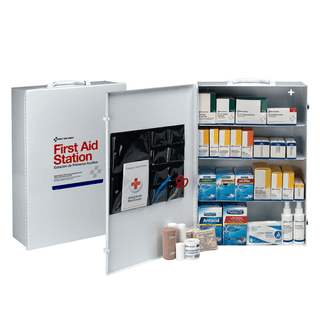 FIRST AID ONLY/ACME UNITED FIRST AID STATION - 4 SHELF - 4 Shelf Industrial Station, 1060 Piece, Metal Cabinet w/ 20 Pocket Vinyl Liner, 1 ea. (DROP SHIP ONLY - $150 Minimum Order) | Quantity - 1x EA