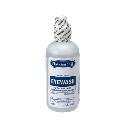FIRST AID ONLY/ACME UNITED REFILL ITEMS FOR KITSEyewash Bottle, Screw Cap, 4oz  , 48/cs (DROP SHIP ONLY$150 Minimum Order) | Quantity - 1x CS