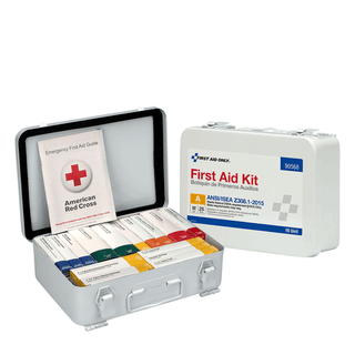 FIRST AID ONLY/ACME UNITED ANSI/OSHA COMPLIANT PACKAGE - 25 Person First Aid Kit, ANSI A,  Metal Case (DROP SHIP ONLY - $150 Minimum Order) | Quantity - 1x EA