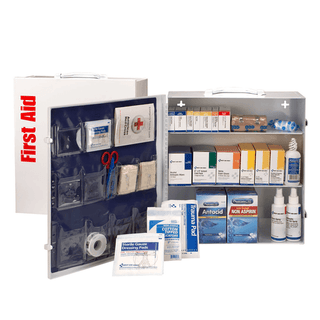 FIRST AID ONLY/ACME UNITED FIRST AID STATION3 SHELF3 Shelf First Aid ANSI A+ Metal Cabinet, w/ Meds (DROP SHIP ONLY$150 Minimum Order) | Quantity - 1x EA