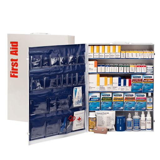 FIRST AID ONLY/ACME UNITED FIRST AID STATION5 SHELF5 Shelf First Aid ANSI B+ Metal Cabinet, w/ Meds (DROP SHIP ONLY$150 Minimum Order) | Quantity - 1x EA