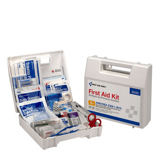 FIRST AID ONLY/ACME UNITED ANSI/OSHA COMPLIANT PACKAGE - 25 Person First Aid Kit, ANSI A,  Metal Case (DROP SHIP ONLY - $150 Minimum Order) | Quantity - 1x EA