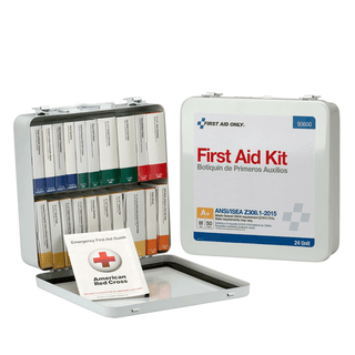 FIRST AID ONLY/ACME UNITED ANSI/OSHA COMPLIANT PACKAGE24 Unit First Aid Kit, ANSI A+,  Metal Case (DROP SHIP ONLY$150 Minimum Order) | Quantity - 1x EA