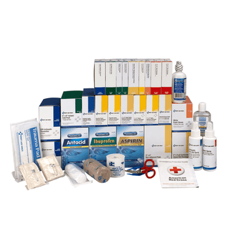 FIRST AID ONLY/ACME UNITED FIRST AID STATION - 4 SHELF - 4 Shelf Industrial Station, 1060 Piece, Metal Cabinet w/ 20 Pocket Vinyl Liner, 1 ea. (DROP SHIP ONLY - $150 Minimum Order) | Quantity - 1x EA