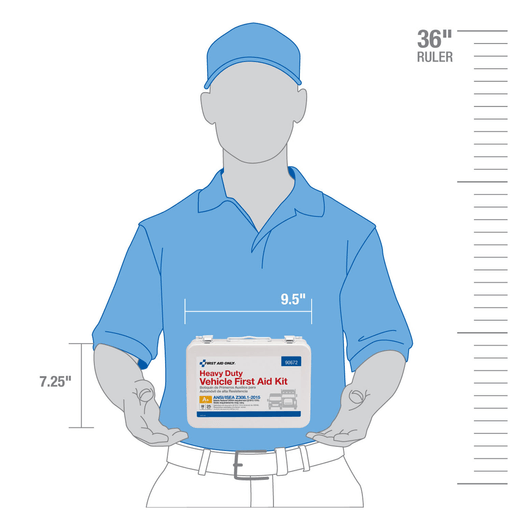 FIRST AID ONLY/ACME UNITED ANSI/OSHA COMPLIANT PACKAGE25 Person Vehicle ANSI A+ First Aid Kit, Metal Case (DROP SHIP ONLY$150 Minimum Order) | Quantity - 1x EA