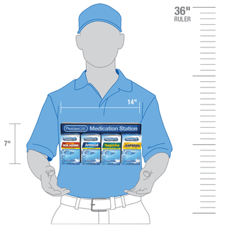 FIRST AID ONLY/ACME UNITED FIRST AID KITSMedication Station, w/ Antacid, Aspirin, Non-Aspirin and Ibuprofen (DROP SHIP ONLY$150 Minimum Order) | Quantity - 1x EA