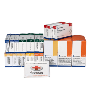 FIRST AID ONLY/ACME UNITED ANSI/OSHA COMPLIANT PACKAGE36 Unit ANSI A+, w/ BBP Refill  (DROP SHIP ONLY$150 Minimum Order) | Quantity - 1x EA