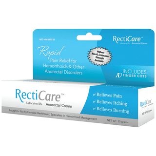 FERNDALE RECTICARE ANORECTAL CREAM - RectiCare Lidocaine 5% Anorectal Cream, 30gm Tube (US Only-No Puerto Rico) | Quantity - 1x EA