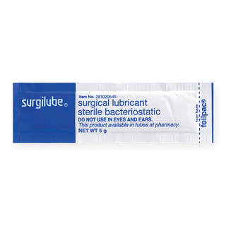 HR SURGILUBE SURGICAL LUBRICANT - SURGILUBE 5gm FOILPAC (Foil Laminated Film), 144/bx | Quantity - 1x BX