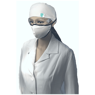 GANT MEDICAL REUSEABLE SURGICAL MASK - Reusable Face Mask, White w/ white elastic ear loops, Washable, Autoclavable, Reusable.  2 layers, anti-microbial/moisture wicking inner, 100% Cotton outer, 25/bg (To Be DISCONTINUED) | Quantity - 1x BG