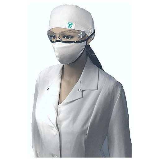 GANT MEDICAL REUSEABLE SURGICAL MASKReusable Face Mask, White w/ white elastic ear loops, Washable, Autoclavable, Reusable.  2 layers, anti-microbial/moisture wicking inner, 100% Cotton outer, 25/bg | Quantity - 1x BG