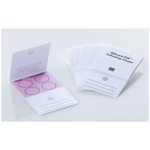 QIAGEN FTA NUCLEIC ACID COLLECTION - Indicating FTA Classic Card, 125l Sample Area, 500l Total Volume, 4 Sample Areas, 25/pk (US Only) | Quantity - 1x PK