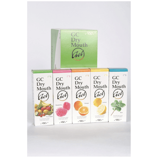 GC AMERICA DRY MOUTH GEL - Dry Mouth Gel Assorted Flavors Contains: 5 Tubes (40g ea) of Fruit Salad, Lemon, Mint, Orange & Raspberry, 10/pk (For Sale in the U.S. Only) | Quantity - 1x PK