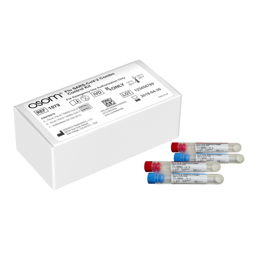 SEKISUI OSOM FLU SARS-COV-2 COMBO TESTOSOM Flu Sars-CoV-2 Combo Controls, 10 swabs/kt (5 Positive, 5 Negative) | Quantity - 1x KT