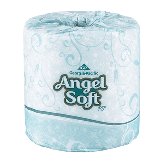 GEORGIA-PACIFIC ANGEL SOFT PS PREMIUM EMBOSSED BATHROOM TISSUE - Premium Embossed Bathroom Tissue, 2-Ply, White, 4" x 4.05", 450 sht/rl, 20 rl/cs | Quantity - 1x CS