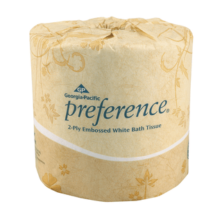 GEORGIA-PACIFIC PACIFIC BLUE SELECT TOILET PAPER - Embossed Bathroom Tissue, 2-Ply, White, 4" x 4.05", 550 sht/rl, 80 rl/cs (20 cs/plt) | Quantity - 1x CS