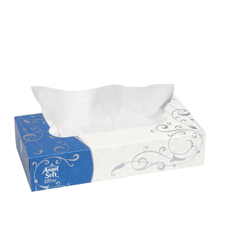 GEORGIA-PACIFIC ANGEL SOFT PS PREMIUM FACIAL TISSUE - Flat Facial Tissue, 8.8"x7.4",  125/bx, 30 bx/cs | Quantity - 1x CS