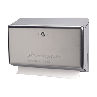 GEORGIA-PACIFIC PAPER TOWEL DISPENSERS - Chrome Multifold Space Saver Towel Dispenser, 4"W x 11.63"D x 8"H, 1/cs (CS=EA) (Vendor MOQ 10 CS) (DROP SHIP ONLY)<img align="middle" src="/images/MOQ.png" border="0" title="MOQ"> | Quantity - 1x EA