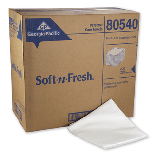 GEORGIA-PACIFIC SOFT-N-FRESH PATIENT CARE AIRLAID DISPOSABLE BATH TOWELS - Patient Care Airlaid Disposable Bath Towels, White, 19" x 39", 200 sht/cs | Quantity - 1x CS