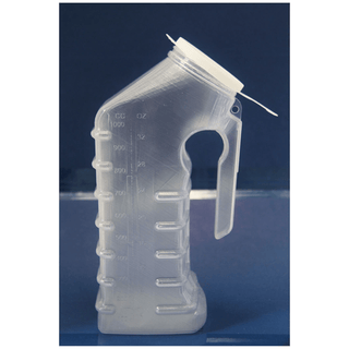 GMAX URINE COLLECTION - Male Urinal, with Lid, Translucent, 48/cs (20 cs/plt)  | Quantity - 1x CS