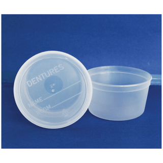 GMAX DENTURE CUPS - Denture Cup, with Lid, Turquoise, 25/slv, 10 slv/cs (24 cs/plt) | Quantity - 1x CS