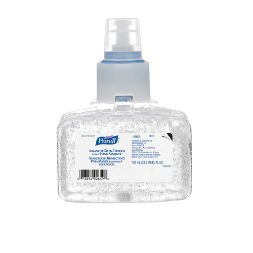 GOJO PURELL LTX-7 ADVANCED GREEN CERTIFIED INSTANT HAND SANITIZER - LTX Instant Hand Sanitizer, 700mL, 3/cs (168 cs/plt) (091199) (Item is considered HAZMAT and cannot ship via Air or to AK, GU, HI, MP, PR, VI) | Quantity - 1x CS