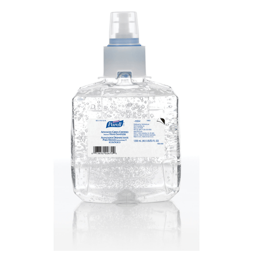 GOJO PURELL LTX-12 ADVANCED GREEN CERTIFIED INSTANT HAND SANITIZER - LTX Instant Hand Sanitizer, 1200mL, 2/cs (091207) (Item is considered HAZMAT and cannot ship via Air or to AK, GU, HI, MP, PR, VI) | Quantity - 1x CS