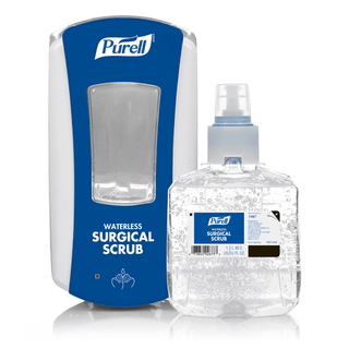 GOJO LTX-12 DISPENSERSLTX-12 Waterless Surgical Scrub Dispenser, Touch Free, Blue/White, For 1907, 4/cs (Surgical Scrub Sold Seperately) | Quantity - 1x CS