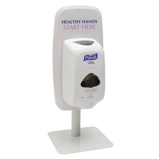 GOJO PURELL SANITIZING STATION STAND - Table Top Stand with "Healthy Hands Start Here" Sign, Purell TFX | Quantity - 1x EA