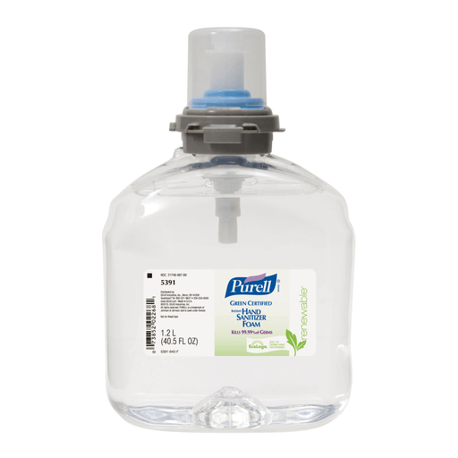 GOJO PURELL GREEN CERTIFIED HAND SANITIZER - TFX Foam Hand Sanitizer, 1200mL, 2/cs (Item is considered HAZMAT and cannot ship via Air or to AK, GU, HI, MP, PR, VI) | Quantity - 1x CS
