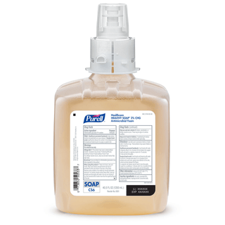 GOJO PURELL CS6 DISPENSERS & REFILLS - Healthcare Healthy Soap 2.0% CHG Antimicrobial Foam, 1200 ml, Amber, 2/cs | Quantity - 1x CS