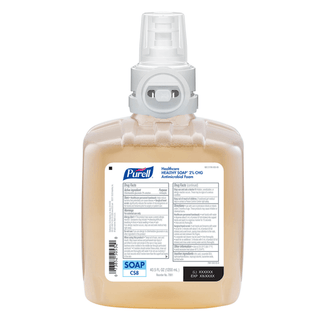 GOJO PURELL CS8 DISPENSERS & REFILLS - Healthcare Healthy Soap 2.0% CHG Antimicrobial Foam, 1200 ml, Amber, 2/cs (160 cs/plt) | Quantity - 1x CS