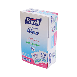 GOJO PURELL SANITIZING HAND WIPES - Wipes, Individually Wrapped, 40 Ct. Self-Dispensing Display Box, 12/cs (Item is considered HAZMAT and cannot ship via Air to AK, GU, HI, PR or VI) | Quantity - 1x CS