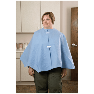 GRAHAM MEDICAL EXAMINATION PONCHOS - Exam Poncho, Extra Coverage, Blue, 56" x 28", 25/cs | Quantity - 1x CS
