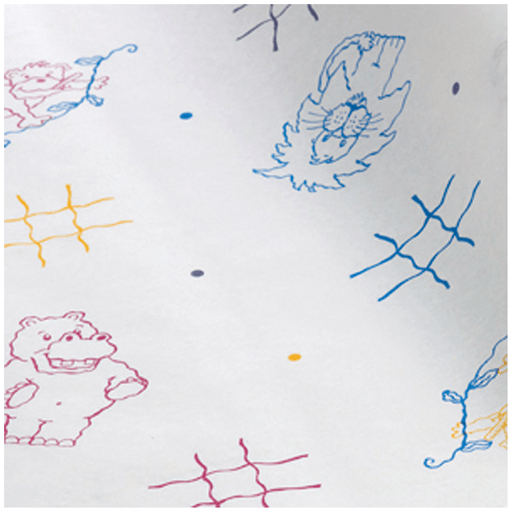 GRAHAM MEDICAL QUALITY PEDIATRIC EXAM TABLE PAPER - Tiny Tracks Table Paper, 18" x 125 ft, Crepe, 12/cs (64 cs/plt) | Quantity - 1x CS