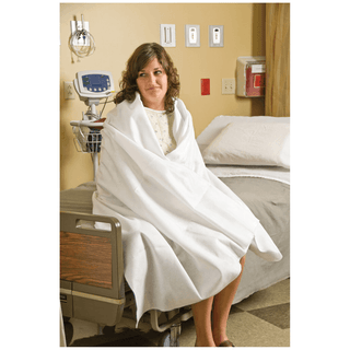 GRAHAM MEDICAL COMFORT1 ELITE DISPOSABLE BLANKET - ComFort1 Blanket, 50" x 84", Disposable, White, Polyester, 10/cs (36 cs/plt) | Quantity - 1x CS