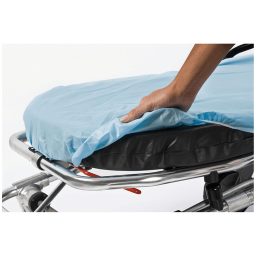GRAHAM MEDICAL EMS BARRIER FITTED SHEET - SnugFit Fitted Sheet, Large Barrier, 40" x 89", Non-Woven, Poly, Blue, 5/bg, 5 bg/cs (42 cs/plt) | Quantity - 1x CS